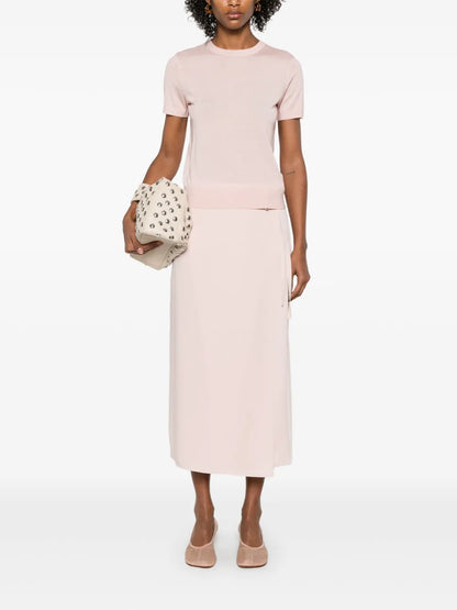 Wrap-Design Midi Skirt