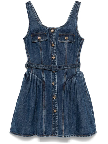 Flared Denim Mini Dress
