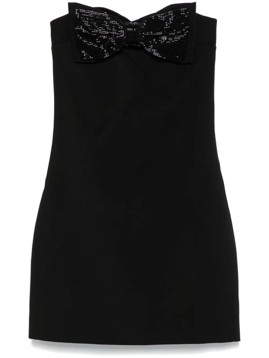 Crepe Bandeau Mini Dress