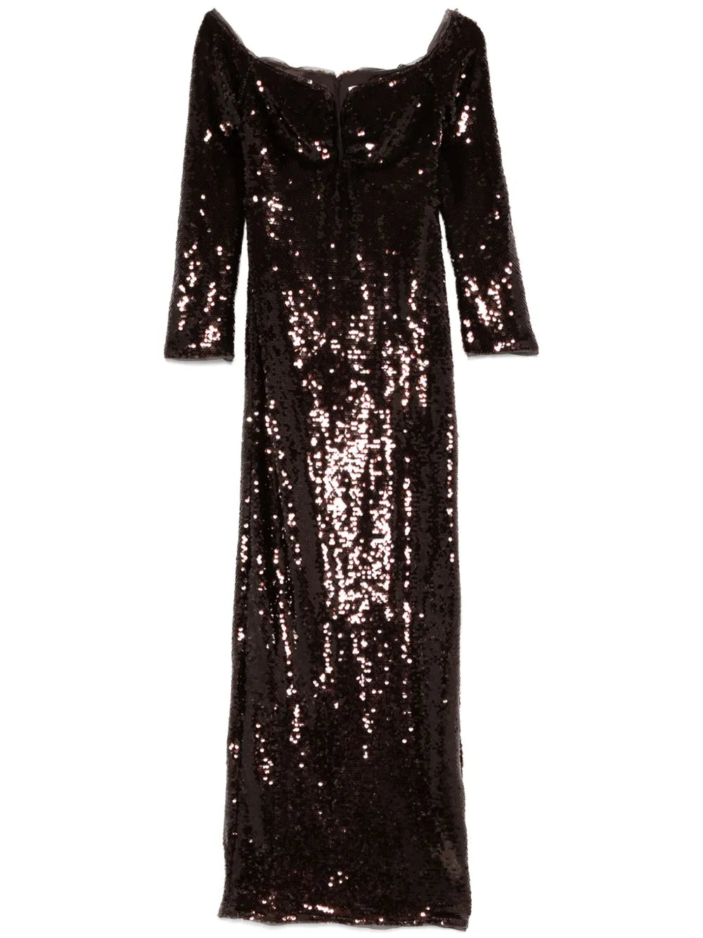 Sequin Off-Shoulder Maxi Dress