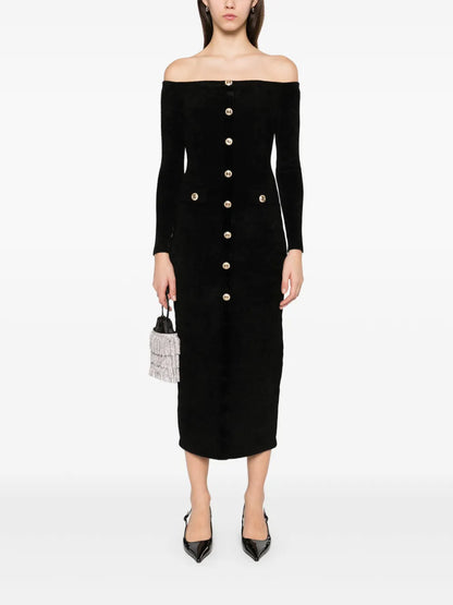 Chenille Knit Maxi Dress