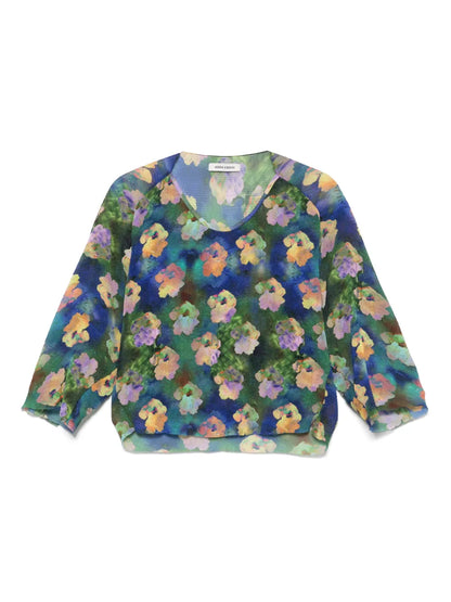 Floral-Print Blouse