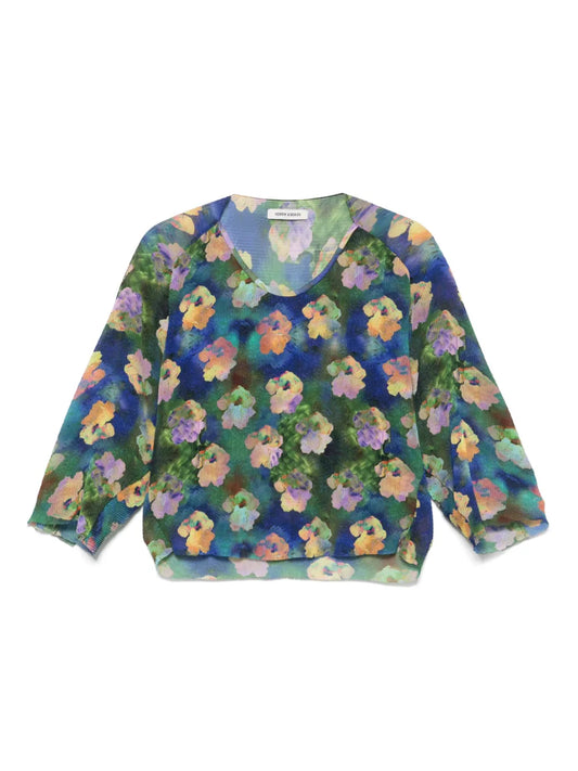 Floral-Print Blouse
