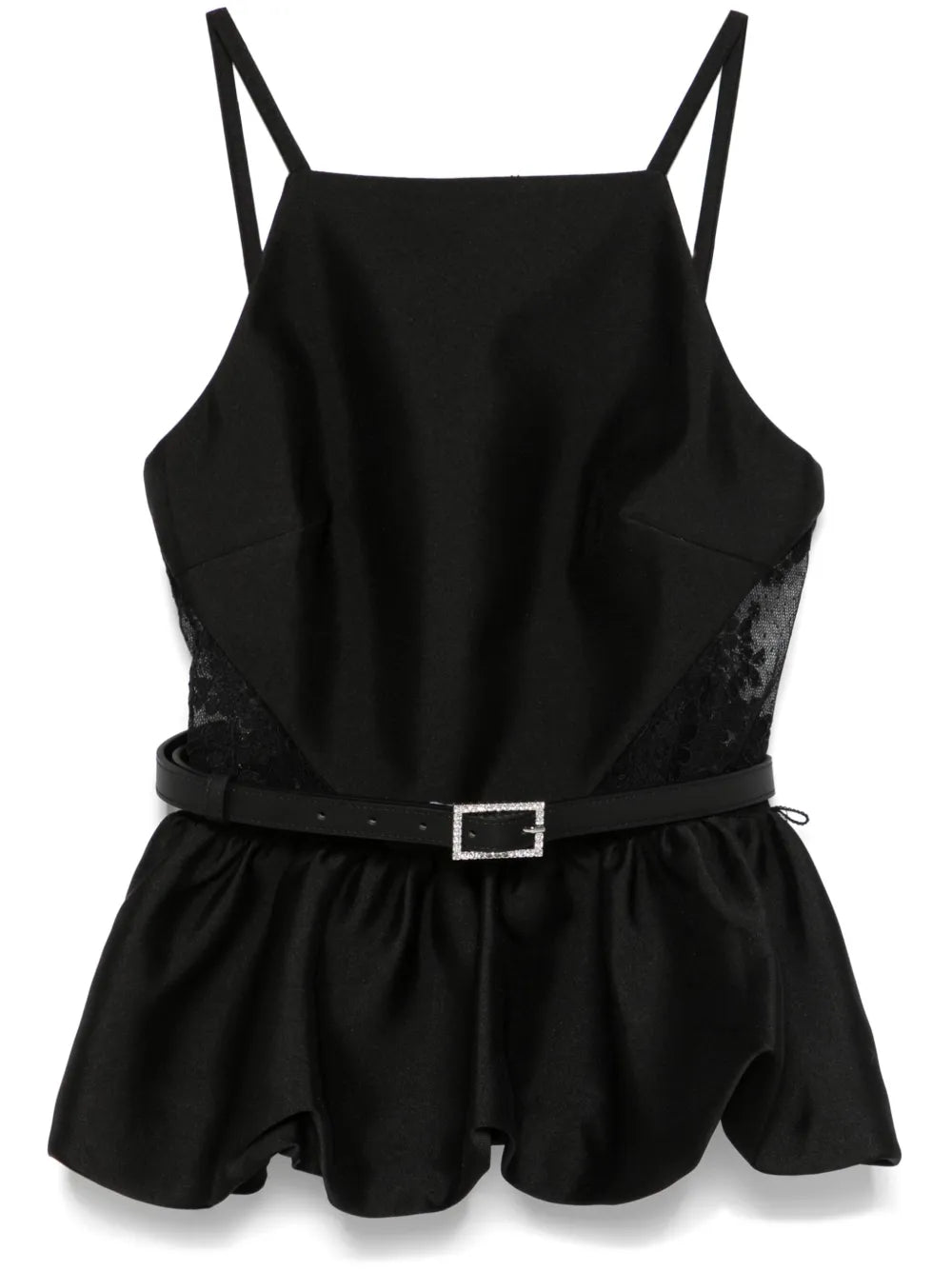 Taffeta Peplum Top