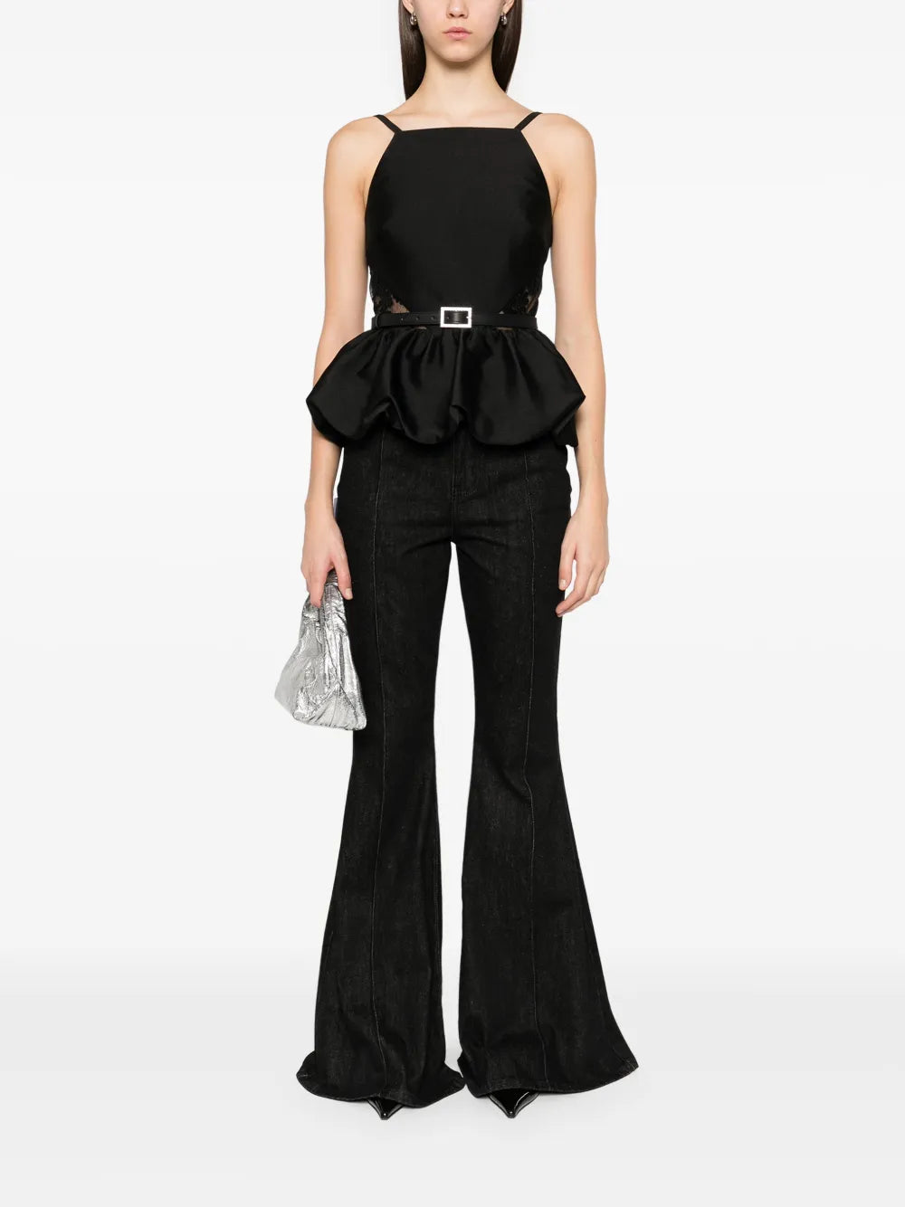 Taffeta Peplum Top