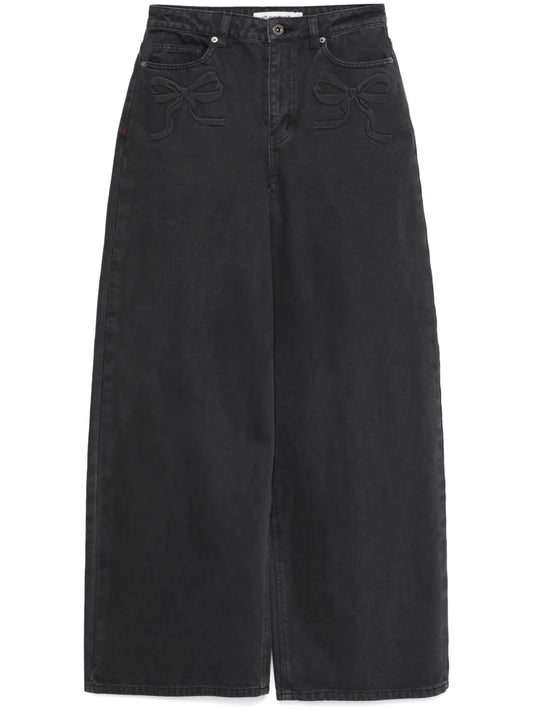 Bow-Motif Jeans