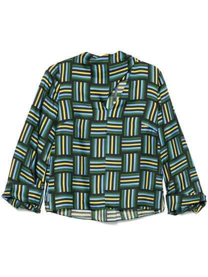 Graphic Drapes I Blouse