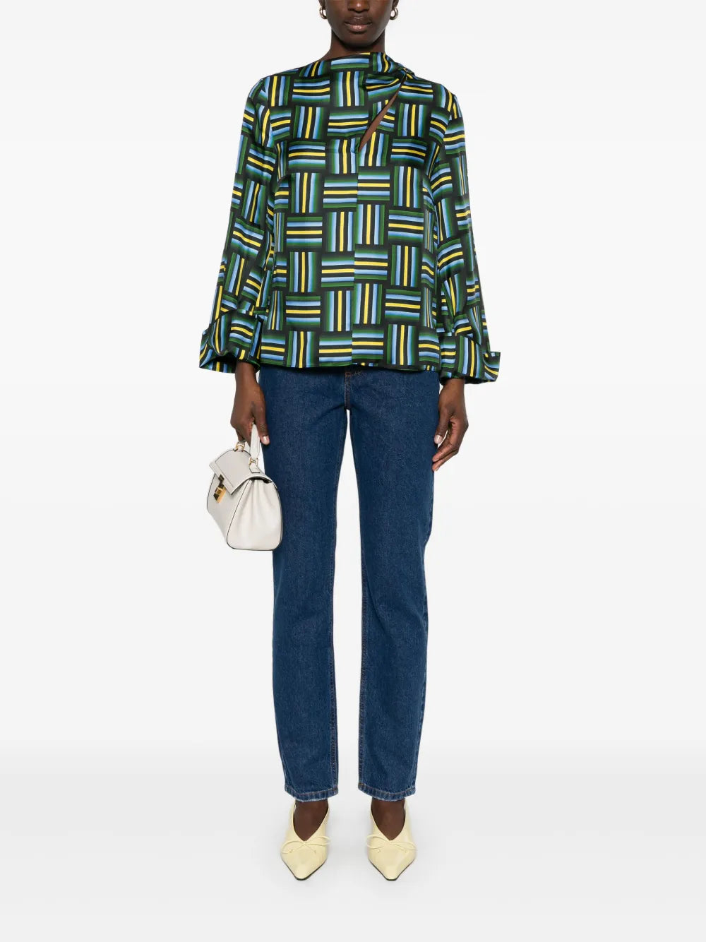 Graphic Drapes I Blouse