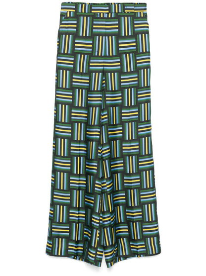Printed Silk Trousers
