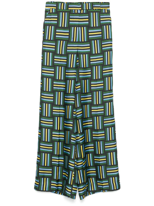 Printed Silk Trousers
