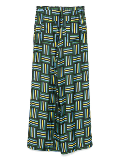 Printed Silk Trousers