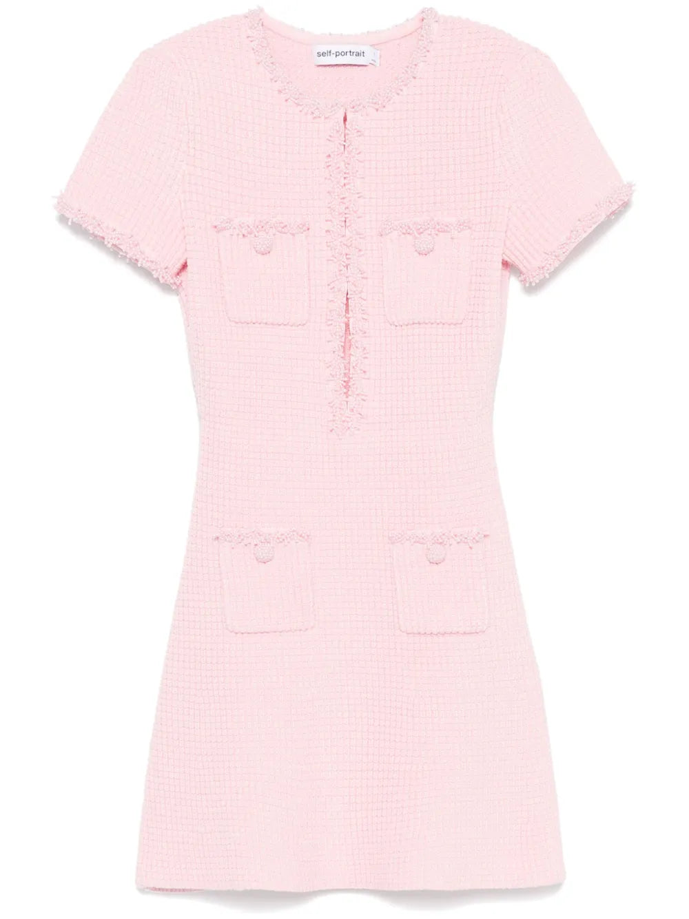 Textured-Knit Mini Dress