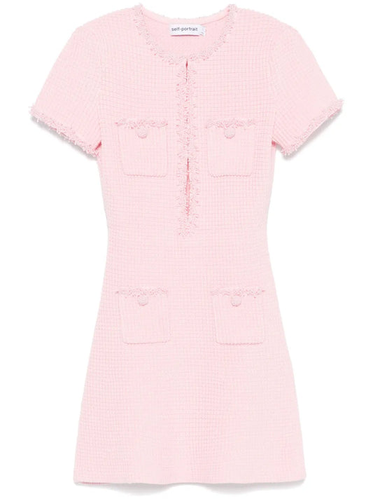 Textured-Knit Mini Dress