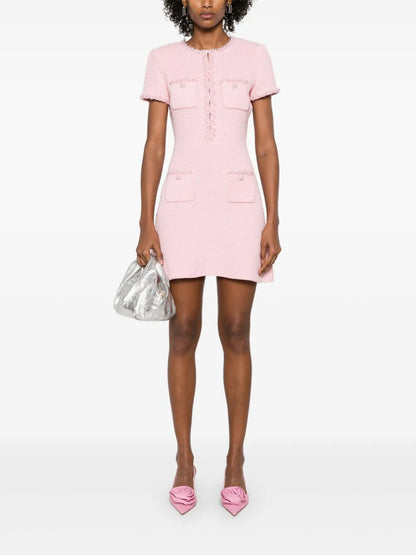 Textured-Knit Mini Dress