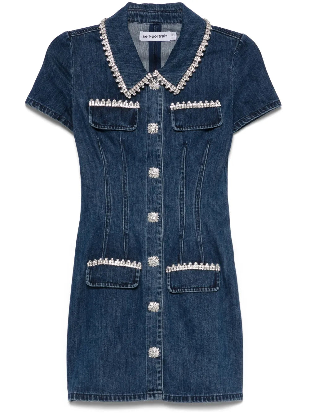 Collared Denim Mini Dress