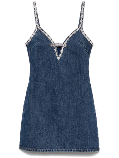 Strappy Denim Mini Dress