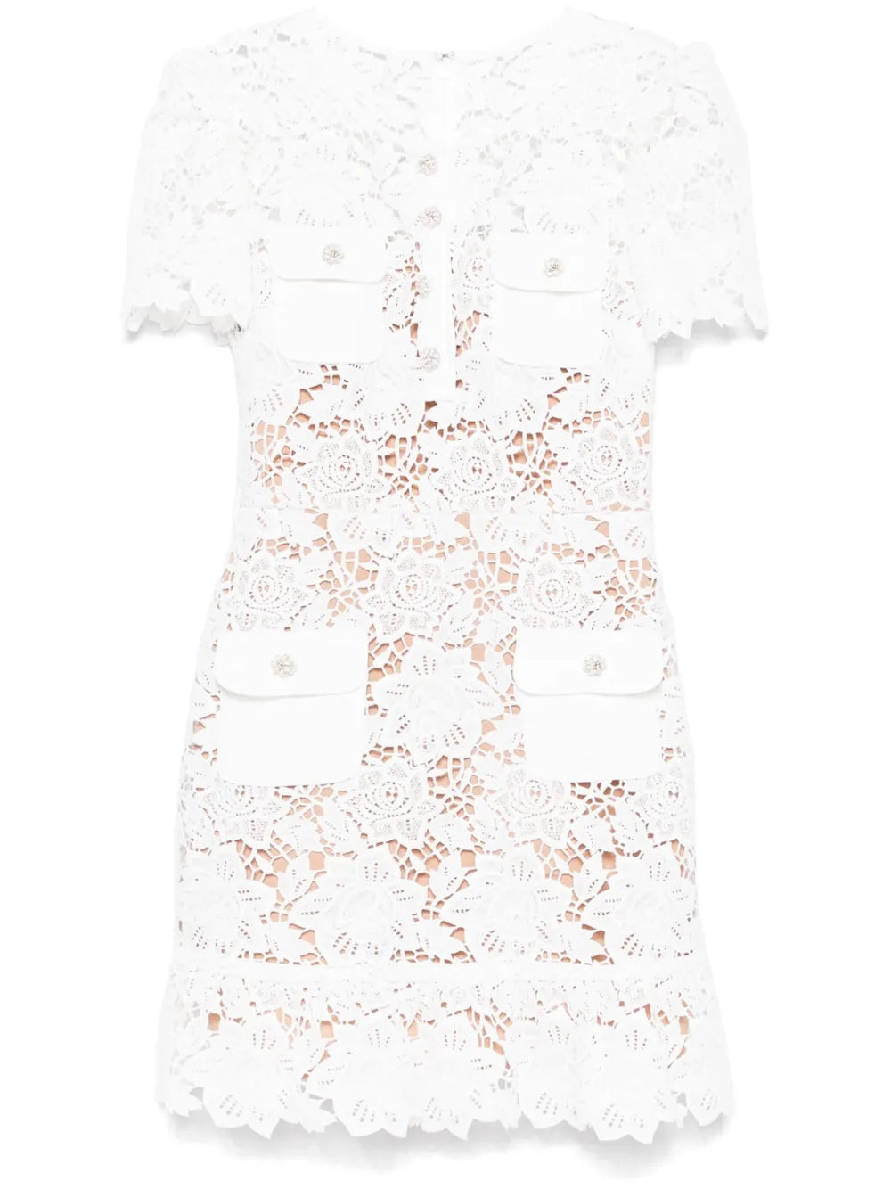 Floral-Lace Mini Dress