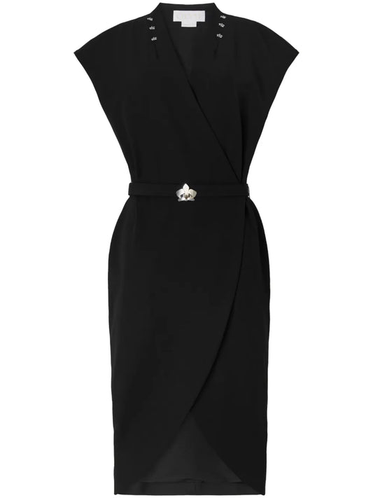 Stud-Embellished Midi Dress