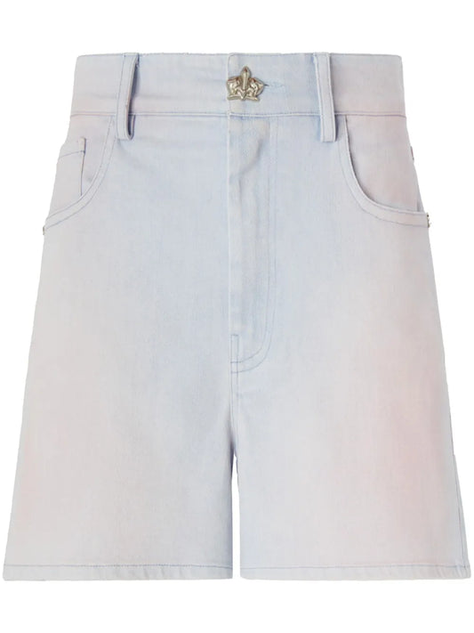 Gradient-Effect Denim Shorts