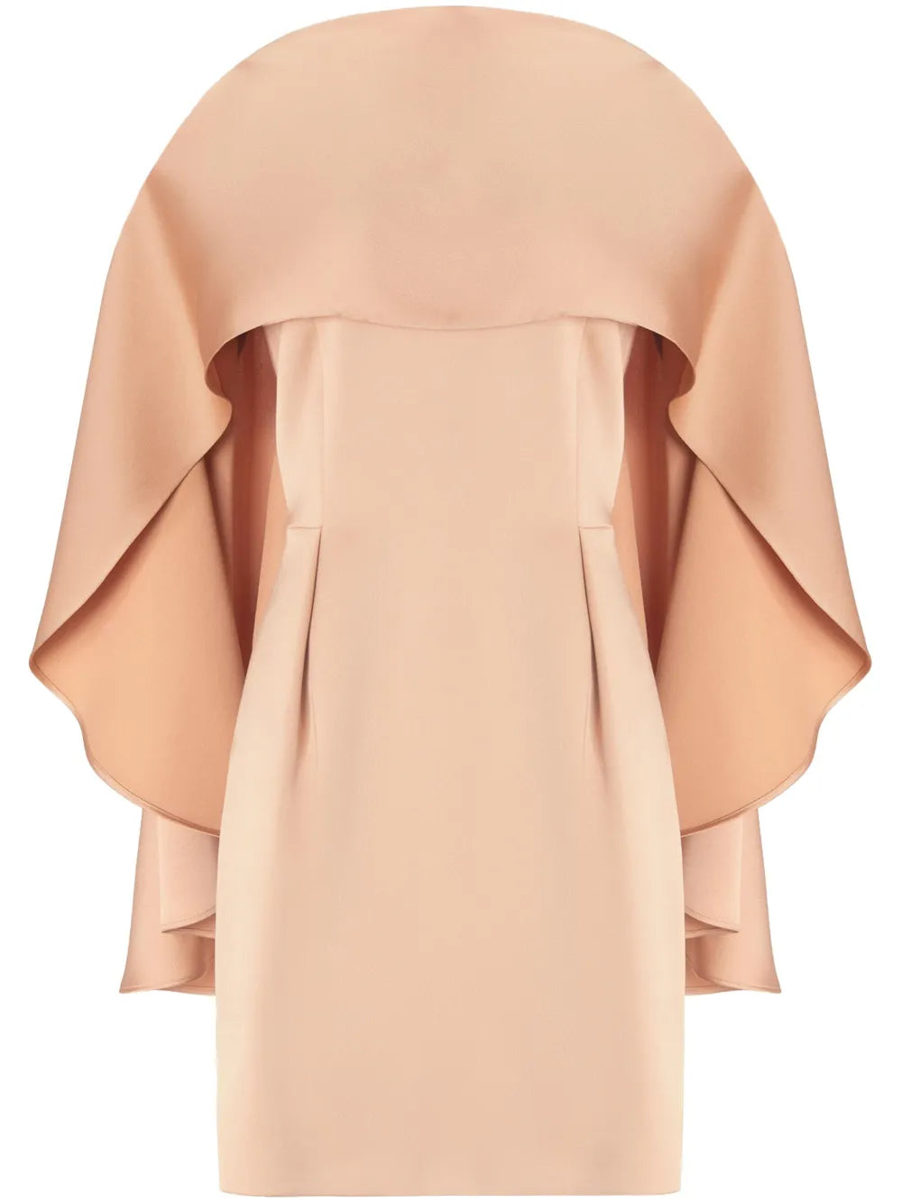 Attached-Scarf Mini Dress