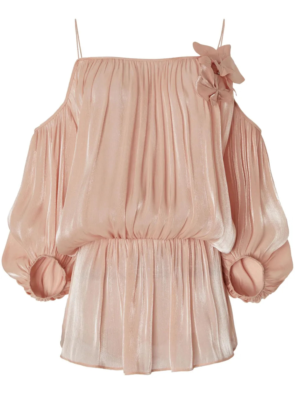Floral-Appliqué Blouse