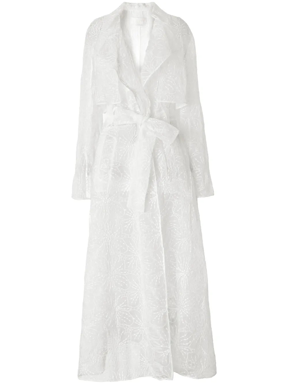 Floral-Embroidered Coat