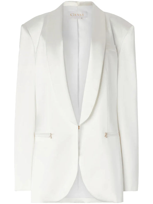 Satin-Trim Blazer