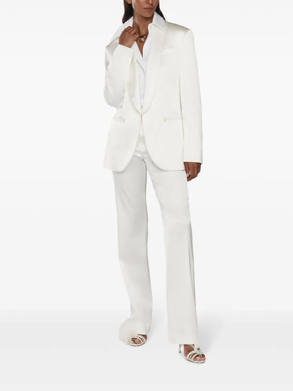 Satin-Trim Blazer