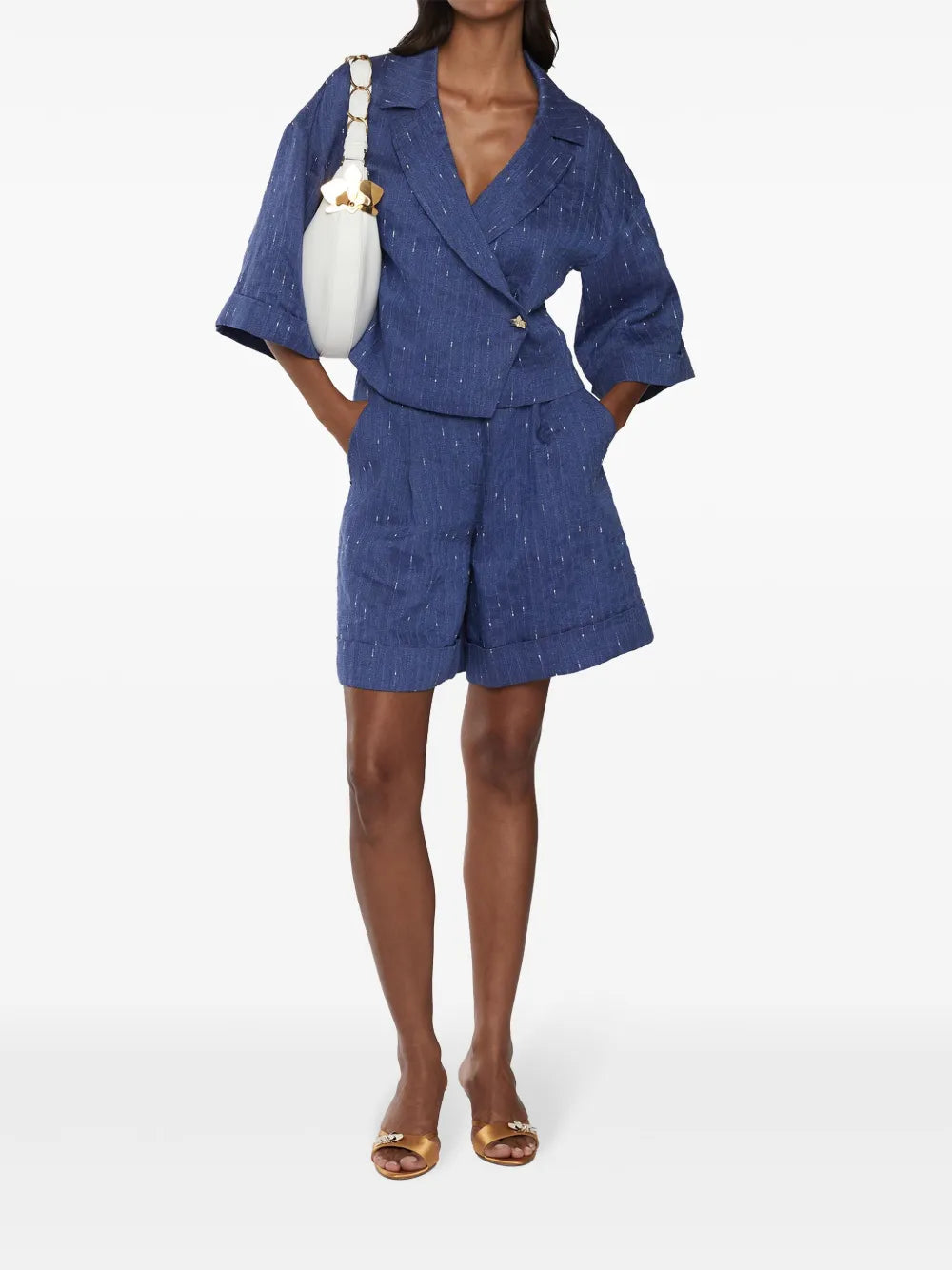 Chambray Tailored Shorts