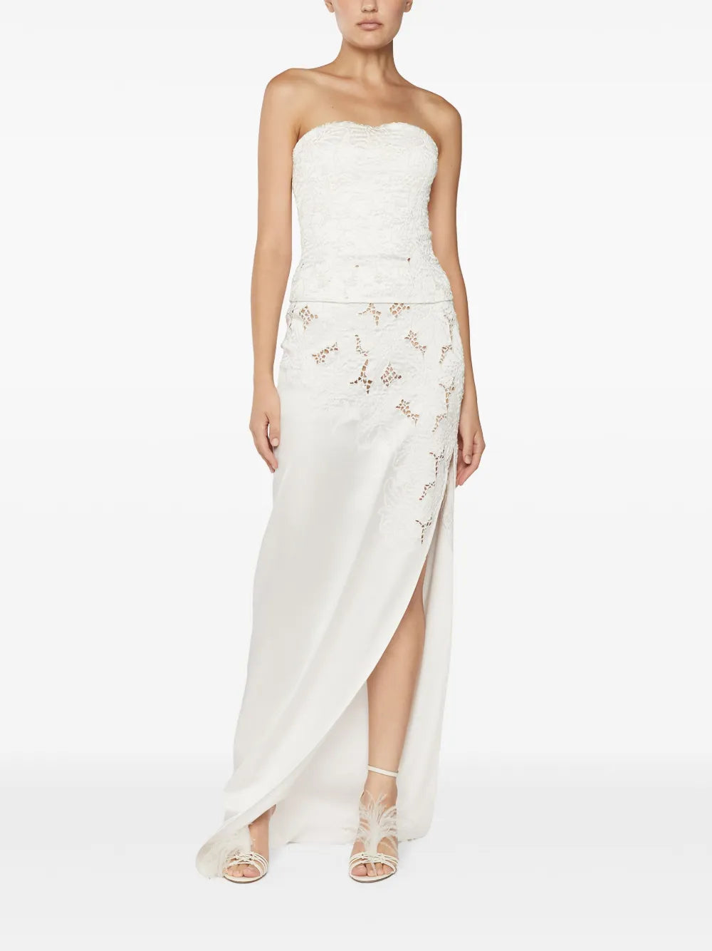 Guipure-Lace Maxi Skirt