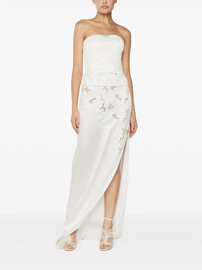 Guipure-Lace Maxi Skirt