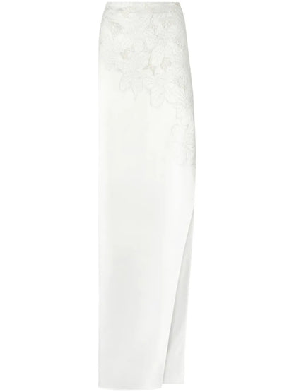 Guipure-Lace Maxi Skirt