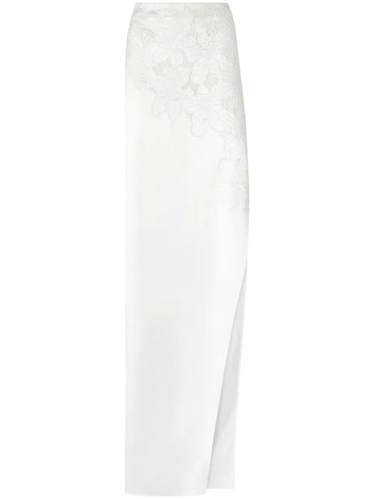 Guipure-Lace Maxi Skirt