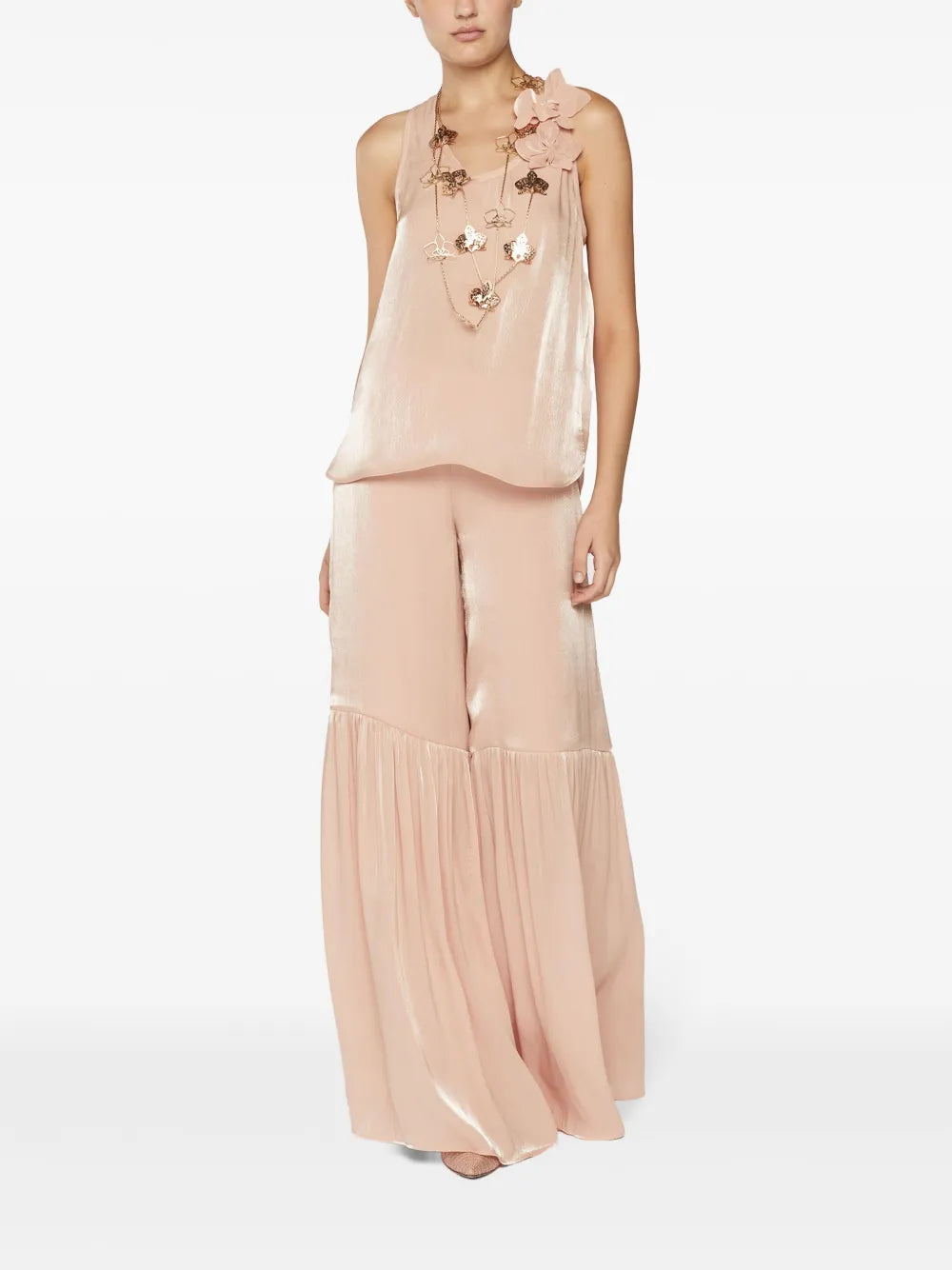 Floral-Appliqué Tank Top