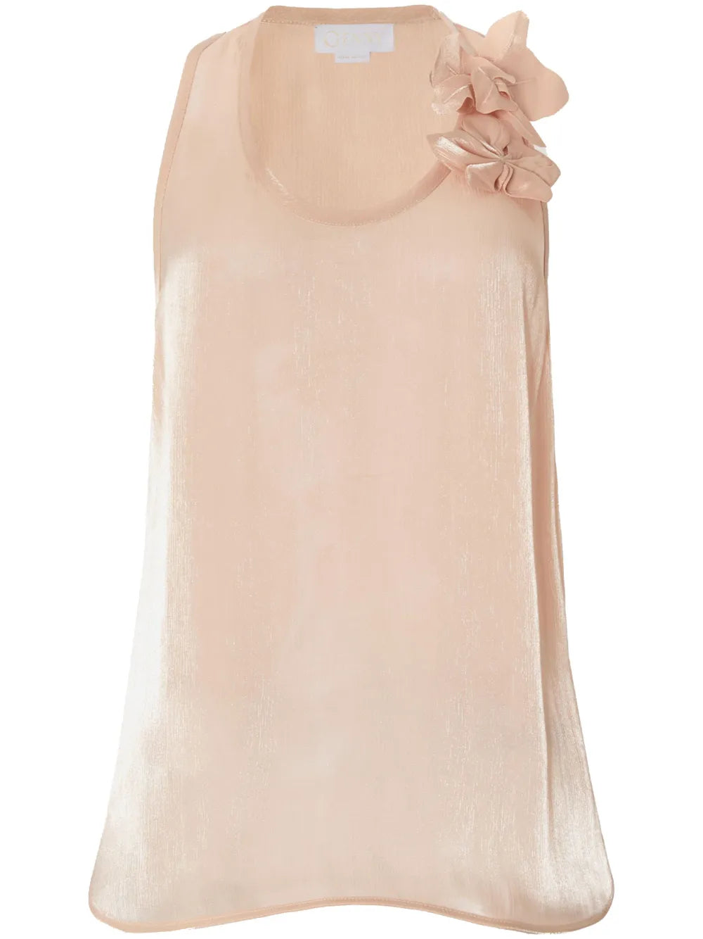 Floral-Appliqué Tank Top
