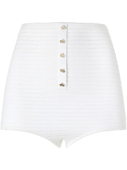 Fine-Knit Mini Shorts