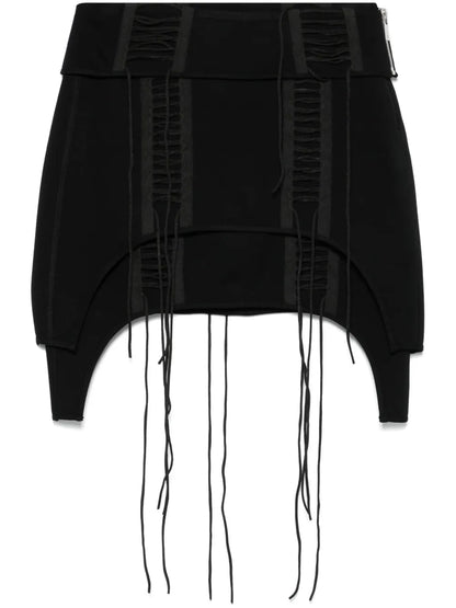 Lace-Up Mini Skirt