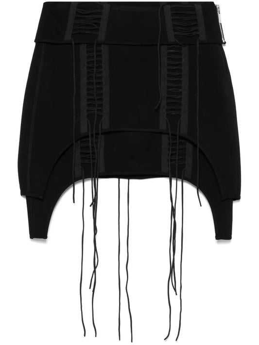 Lace-Up Mini Skirt