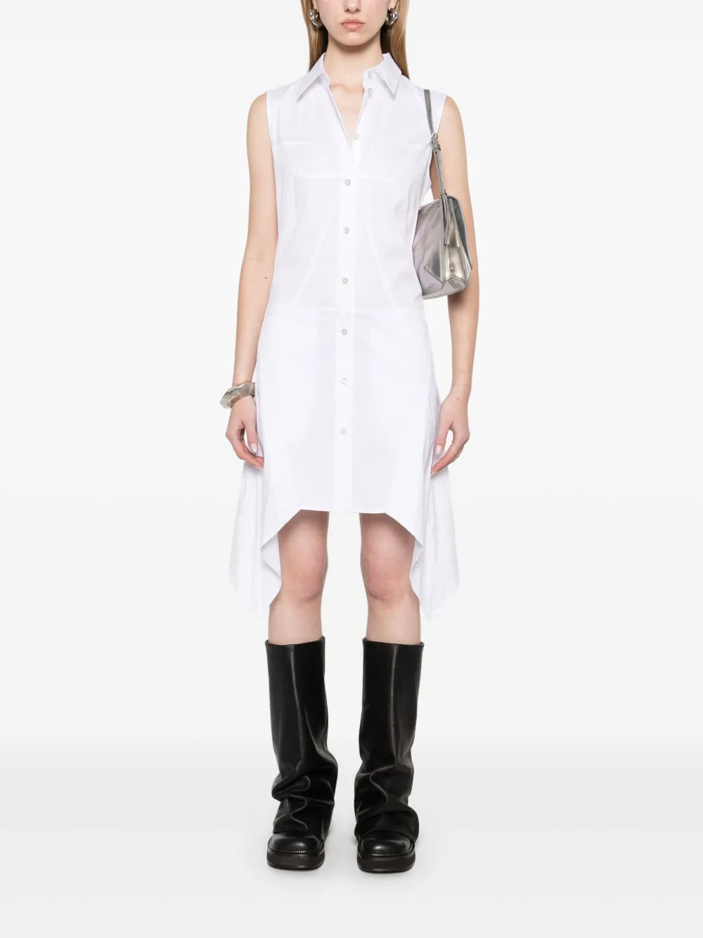 Bustier-Detail Sleeveless Mini Dress