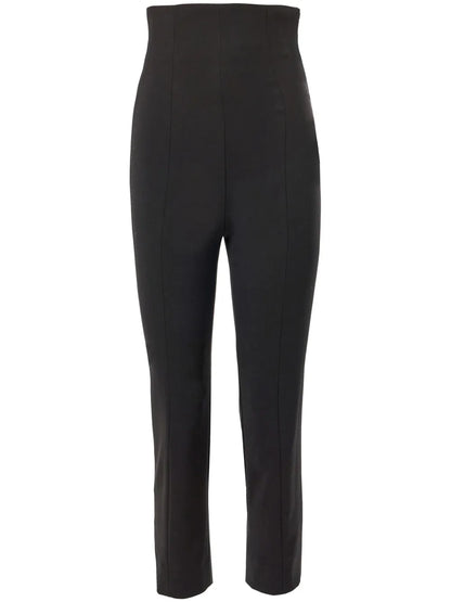 High-Waisted Capri Trousers