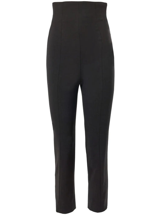 High-Waisted Capri Trousers