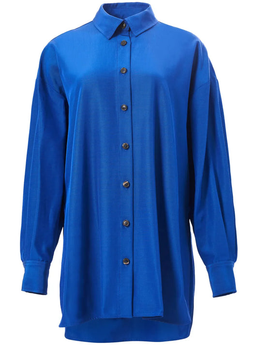 Oversized Tie-Front Shirt