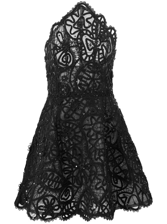 Embroidered Mini Dress