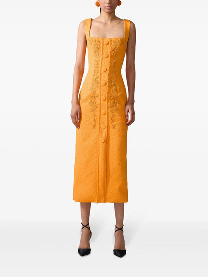 Embroidered Sleeveless Dress