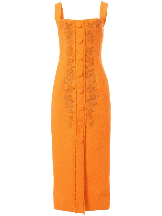 Embroidered Sleeveless Dress