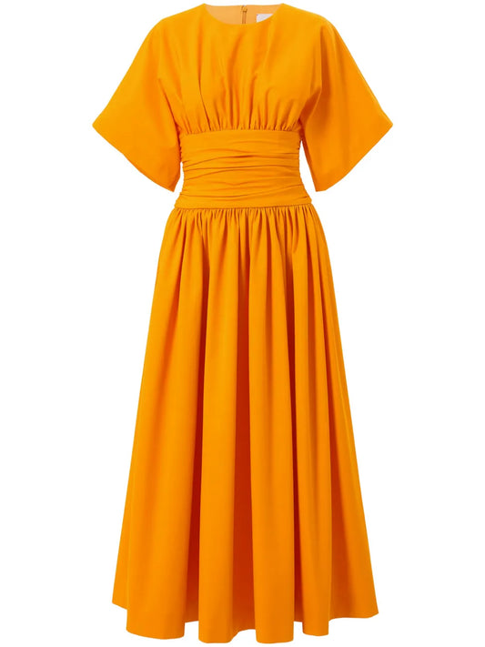Cummerbund-Waist Midi Dress