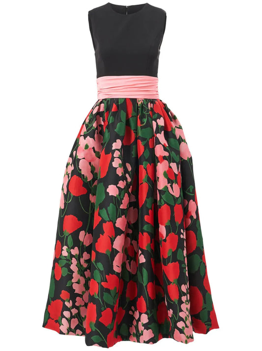 Floral-Print Midi Dress