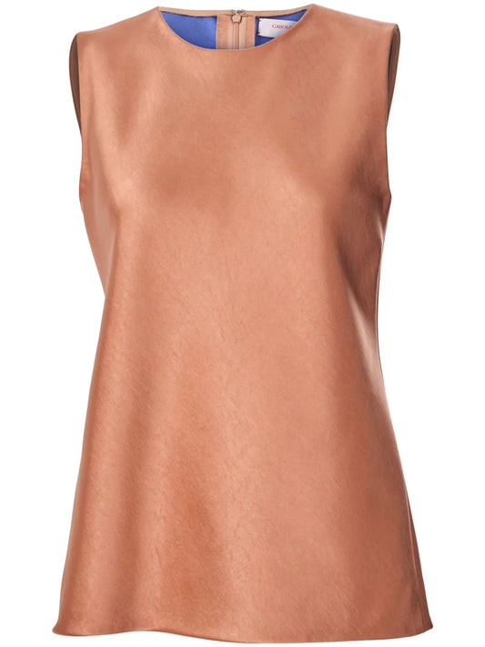 Crew-Neck Satin Top