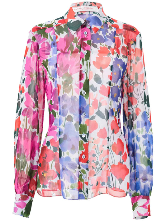 Jardin-Print Blouse