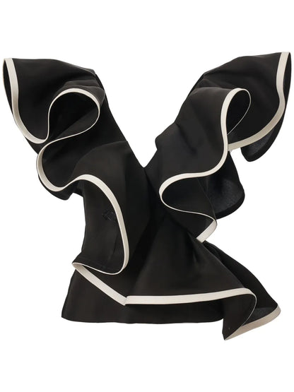 Ruffled V-Neck Top